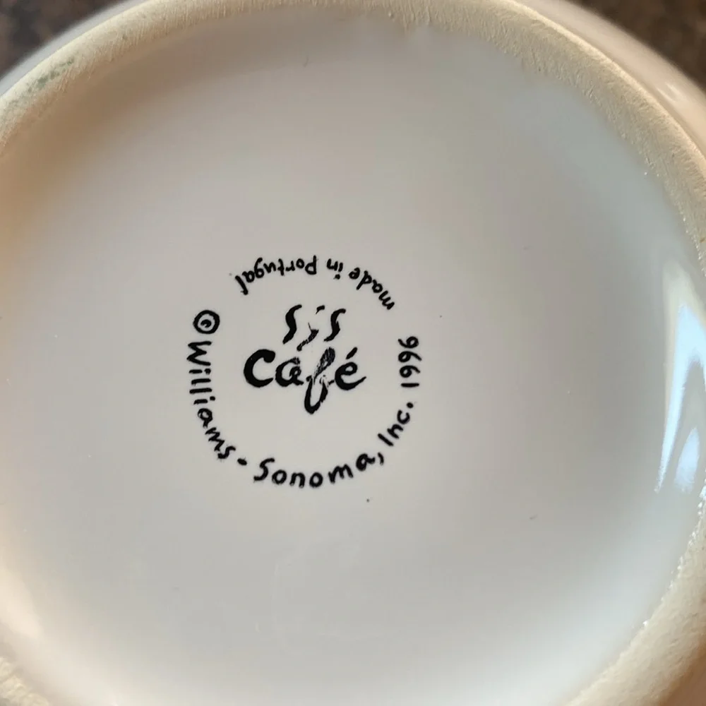 ☕️☕️☕️Williams Sonoma Chocolat/ Cafe French Style oversized mug/ bowl cup.